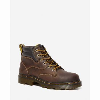 Dr Martens Kelham Crazy Horse Kožené - Hnede Pracovne Cizmy Panske, DR0138